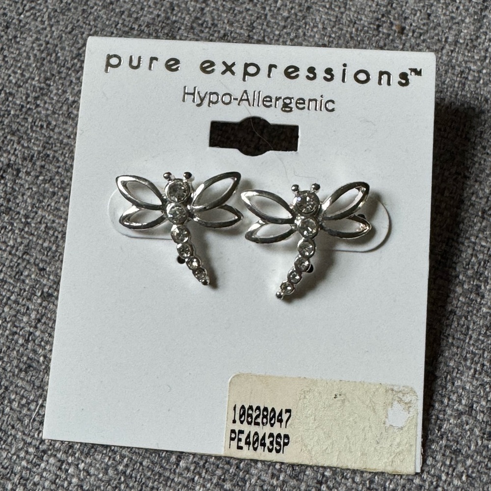 Pure Expressions Hypo-Allergenic Dragonfly Earrings